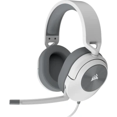 Bild av Corsair HS55 Surround spelheadset (öronkuddar i minnesskum, Dolby Audio 7.1 surroundljud på PC och Mac, lätt, rundstrålande mikrofon, kompatibilitet med flera plattformar) vit