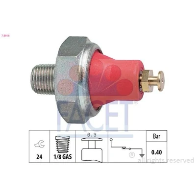 Bild av FACET 7.0016 Sonde De Pression d&#039;Huile 1/8 GAS Made in Italy OE Equivalent TOYOTA: Land Cruiser Prado 70 SUV, Corolla V FX Compact, 80