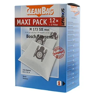 Bild av Scanpart dammsugarpåsar Maxi Pack M 173 SIE; som original Bosch, Siemens: D, E, F, G, H
