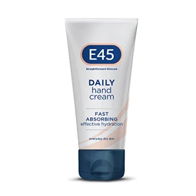 Bild av E45 daglig handkräm 50 ml för mycket torra händer handfuktkräm torr hud och känslig icke fet handreparationskräm mjuka smidiga snabbabsorberande formel