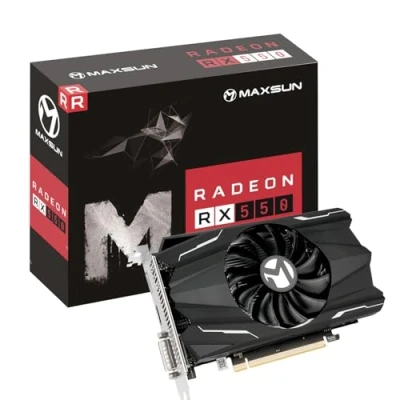Bild av MAXSUN grafikkort AMD Radeon RX 550 4 GB GDDR5 dator PC spelvideo GPU ITX 128 bit DirectX 12 PCI Express x16 3.0 DVI D Dual Link, HDMI, DisplayPort