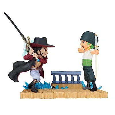 Bild av Journal des figurines à collectionner One Piece World Roronoa Zoro contre Dracule Mihawk