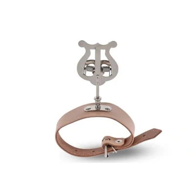 Bild av GEWA Marschnotställ Flöjt Förnicklad Liten Lyra 1 knapp Bred läderarmband