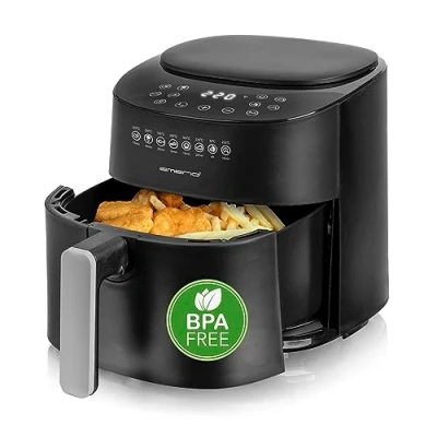 Bild av Emerio Stor digital varmluftsfritös, TOP AirFryer, fritering utan extra olja, 4,5 liter volym, 8 automatiska program, cool touch, BPA fri, snabb uppvärmning, 1300 watt, AF 129369