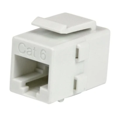 Bild av StarTech.com vit Cat 6 RJ45 Keystone Jack Nätverkskoppling F/F koppling Cat6 uttag modul (C6KEYCOUPLWH)