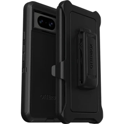 Bild av OtterBox Defender skal för Google Pixel 8, extra stöttåligt, fallsäkert, skyddande skal, testad till militärstandard x5, Svart