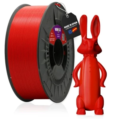 Bild av WINKLE PETG filament djävulsröd 3D skrivarfilament 1,75 mm 300 g kompatibel med de flesta skrivare röd dimensionell noggrannhet spole