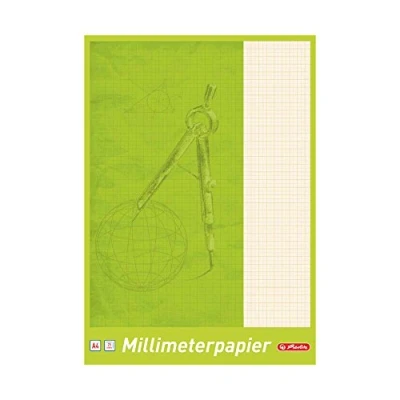 Bild av Herlitz 690404 Graph Pappersblock, 25 ark A4, Vit