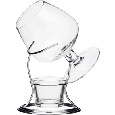 Bild av BarCraft Konjaksvärmare, Glas/Metall, ‎26,2 x 11,3 11,2 cm, BCBWARMER