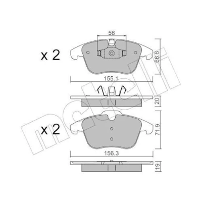 Bild av Bromsbeläggsats, Framaxel, ford,land rover,volvo, 1379971, 1427386, 1432363, 1436498, 1437761, 1458247, 1566232, 1747043, 1916756, 21105