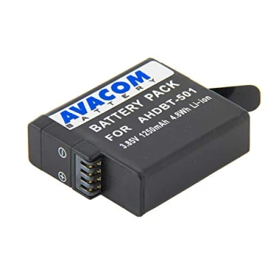 Bild av AVACOM GOPRO AHDBT 501, AABAT 001 LI ION 3,7V 1250MAH 4,8WH, HERO 5, 6 BLACK, 7 8, GoPro, 1250 mAh, 3,85 V, Litiumjon (Li Ion)