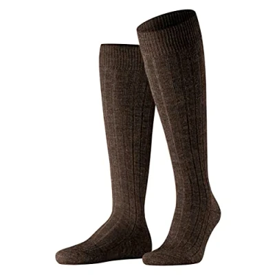 Bild av FALKE herr matta i sko knähöga strumpor merinoullblandning, brun (mörkbrun 5450), UK 7 8 (EU 41 42 ?US 9), 1 par