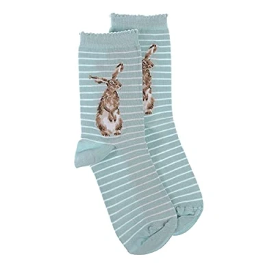 Bild av Wrendale Designs &quot;Hare And The Bee&quot; strumpor, Hare, Medium Large