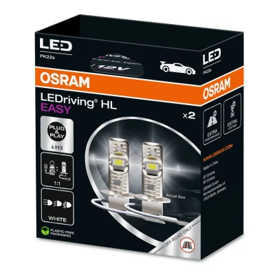 Bild av OSRAM LEDriving HL EASY ≜ H3, LED helljus och halvljus, Cool White 6500K, inget tillbehör behövs, endast offroad användning ingen ECE, 2 lampor