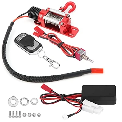 Bild av Inch 1 10,Trx4 Body,Traxxas Trx4,Rc Winch,Traxxas Slash Electric Winch,Rock Crawler Accessories 10 Scale Rc Model Vehicle Biltillbehör Metallvinsch med Fjärrkontroll
