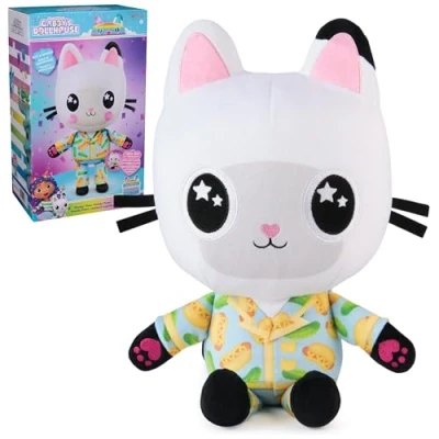 Bild av Gabby&#039;s Dollhouse 6072050 Spin Master Sleepy Time Pandy Paws plyschdjur, 33 cm, mjukisdjur med lysande kinder, barnleksaker för flickor och pojkar från 3 år BedtimePandy Plush, flerfärgad