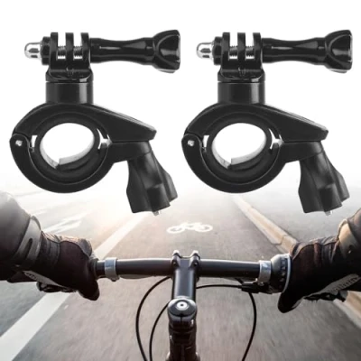 Bild av Bubuyun 2 st kamera motorcykelfäste, motorcykel cykelstyre montering cykelfäste för hjälte 4 5 6 7 8 9, kompatibel med Hero 3+/DJI Osmo/AKASO/Campark/YI