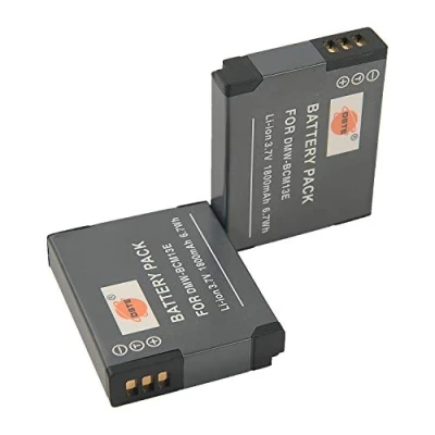 Bild av DSTE DMW BCM13E 2 stycken uppladdningsbara li ion batterier kompatibla med Panasonic Lumix DMC FT5, TS5, TZ37, TZ40, ZS27, ZS30