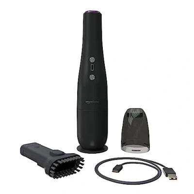 Bild av Amazon Basics Sladdlös handdammsugare, USB uppladdningsbar, svart
