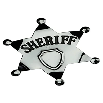 Bild av Smiffys Sheriffstjärnmärke, metall, 65 mm