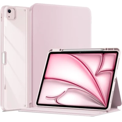Bild av ProCase skyddsfodral för iPad Air 13 tum fodral M2 2024 &amp; Pro 12,9 (6/5/4/3 gen) skyddsfodral, (M2) 2024/iPad 2022/2021/2020/2018 rosa