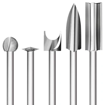 Bild av Zaxiva träsnideriverktyg, 5 stycken HSS gravyrverktyg, träfrässats för Dremel roterande verktyg, skärknivsats med 1/8&quot; skaft gör det själv träsnideri, borrning, mikrosnideri