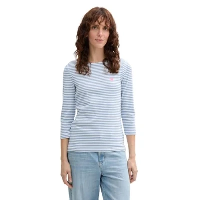 Bild av TOM Tailor Striped LONG Sleeve Långärmad tröja, Storlek: XL, Flawless blue