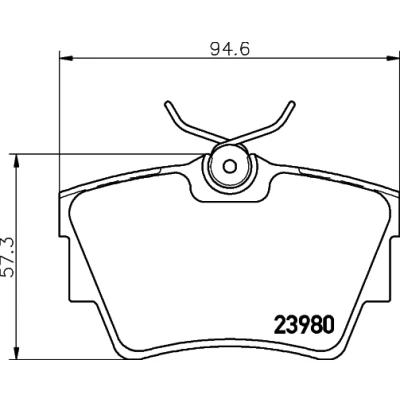 Bild av HELLA 8DB 355 010 761 Jeu de plaquettes frein contact signal d&#039;usure inclus avec vis d&#039;étrier accessoires RENAULT: TRAFIC 2 Kasten