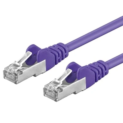 Bild av PremiumCord nätverkskabel, Ethernet, LAN &amp; Patch kabel CAT6a, 10 Gbit/s, S/FTP PIMF skärm, AWG 26/7, 100 procent Cu, snabb flexibel och robust RJ45 kabel, violett, 3 m