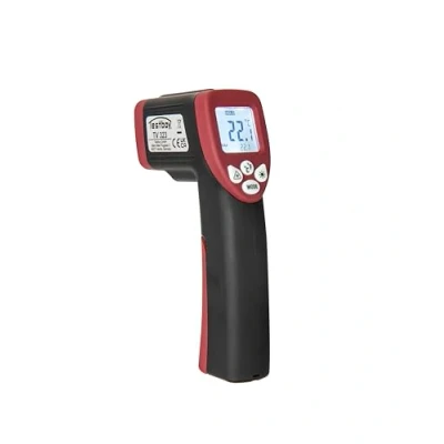 Bild av Testboy TV 323 infraröd termometer, temperaturmätare (datahållningsfunktion, automatisk avstängning, min/max värde display, LCD med bakgrundsbelysning), röd/svart