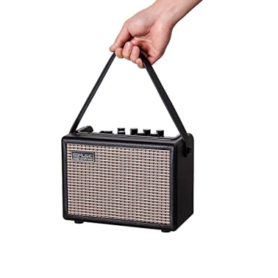 Bild av Coolmusic 15G gitarrförstärkare, bärbar Bluetooth 2 vägs lämplig för elgitarr och akustisk gitarr, innehåller knappar