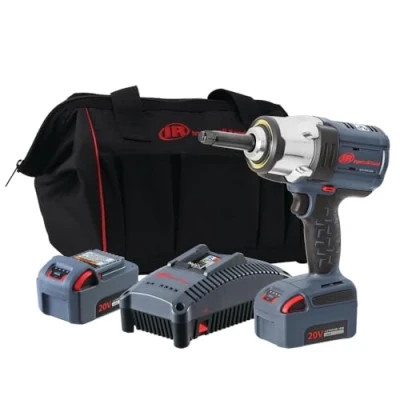 Bild av Ingersoll Rand W7252 1/2&quot; fäste (2&quot; skaft) 20 V Kraftfull Mutterdragare i Praktisk Väska, Professionell Set med 2 Uppladdningsbara Batterier, 5 Ah och Laddare Verktygsväska