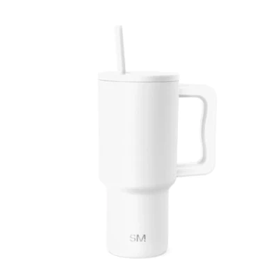 Bild av Simple Modern 30 cl tumlare med handtag och sugrörslock isolerad kopp återanvändbar rostfritt stål vattenflaska resemugg mugghållare vänlig gåvor för kvinnor män honom henne Trek Collection