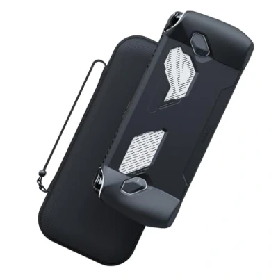 Bild av Skull &amp; Co. GripCase Ally Bundle for ROG Ally: A Soft Protective Case with Textured Grips Full Protection and Stand, Shock Absorption Non Slip Anti Scratch Cover Design (with Carrying Case) Black