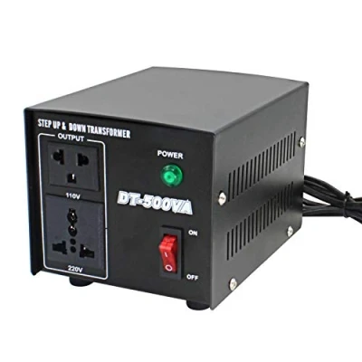 Bild av Yinleader 500 VA spänningsomvandlare, USA, ringkärnetransformator, 220 V till 110 Step Up &amp; Down Voltage Converter W