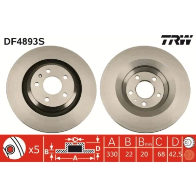 Bild av Bromsskiva TRW DF4893S