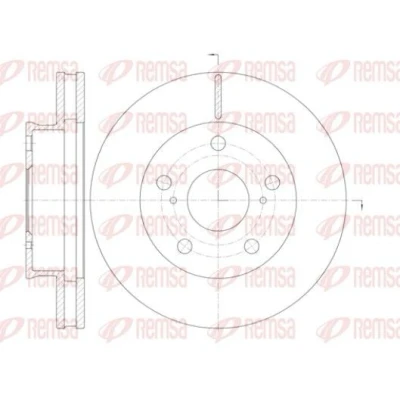 Bild av REMSA 61421.10 Disque de frein Essieu avant 256,9, 256,9 28 5 ventilé TOYOTA: HILUX 3 Pick up