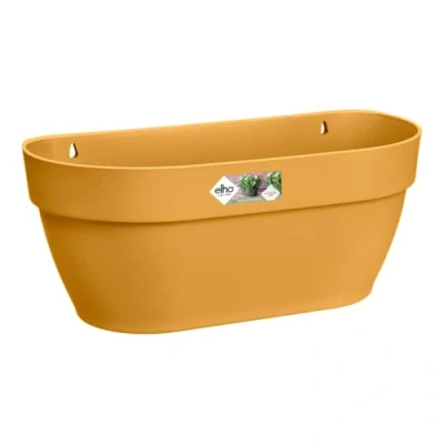Bild av Elho Vibia Campana Mural 35 Planter för balkong och utomhus Ø 35,0 x H 14,8 cm gul/honungsgul