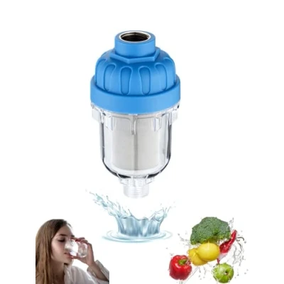Bild av Förfilter för Vattensediment (40 mikron 3/4 tum). Renande Filter i Rostfritt Stål SUS304. Duschfilter Tar Bort Rost, Bakterier och Tungmetaller Från Vatten att Dricka, Laga Mat, Duscha, Tvätta.