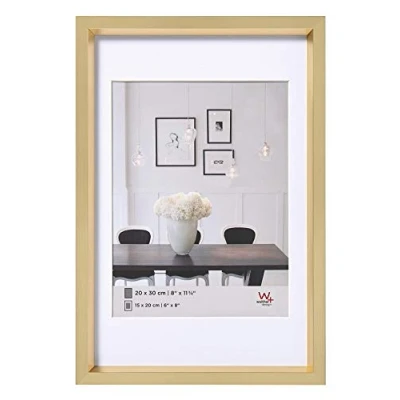 Bild av walther design tavelram guld 20 x 30 cm med passepartout, Steel Style plastram ES030G