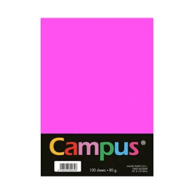 Bild av Plus Office A4 100 st färgat papper, 80 g/m², 210 x 297 mm. papper med mjuk känsla, perfekt för bindning, kontor, ritning och hantverk