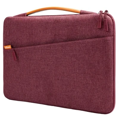 Bild av JETech Laptopfodral för 13,3 Tum MacBook Air/Pro, 14 Pro 2021 M1, 13 13,6 Notebook, Vattentätt Laptopväska Bärbar Datorhylsa med Handtag (Röd)