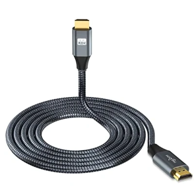 Bild av 4K HDMI kabel 15M, Twozoh hög hastighet 18 Gbps 2.0 kabel, flätad sladd kompatibel med PS5, PS3, PS4, PC, projektor, HDTV, Xbox