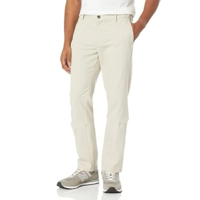 Bild av Amazon Essentials Herr Slim Fit Skrynkelbeständig platt framsida Chino byxa, sten, 40 B x 32 L
