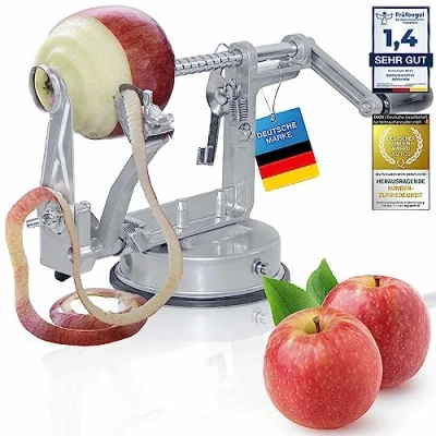 Bild av Rostfritt stål &quot;Deluxe&quot; äppelskalare 3 i 1 funktion ekonomi skalare äppelskärare äppelklyvare äppelkärna