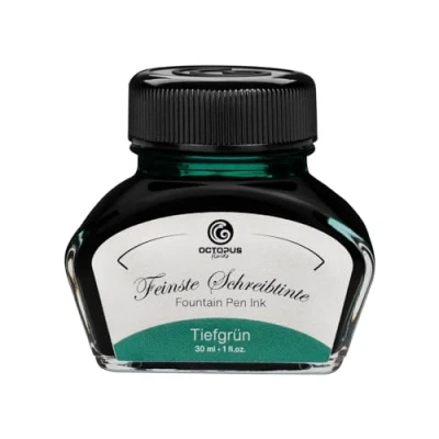 Bild av Reservoarbläck i bläckflaska, skrivbläck för reservoarpennor, djupgrönt, 30 ml bläckhorn, kalligrafibläck