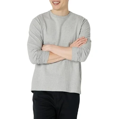 Bild av Amazon Essentials långärmad T shirt för män, normal passform, ljusgrå ljung, X Large