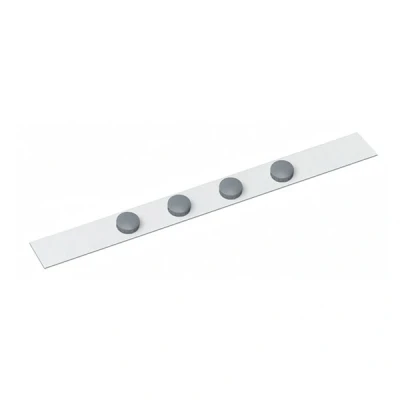 Bild av Maul Ferrolist Maulstandard 100 x 5 cm, Självhäftande Magnetlist inkl. 4 Magneter, Magnetisk List För Foton, Affischer Och Planer, Kan Skrivas Med Markörer, Perfekt Kontor Kök, Vit