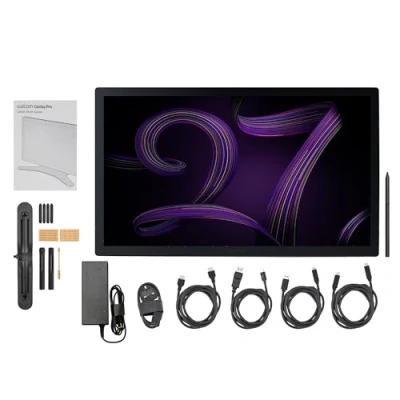Bild av Wacom Cintiq Pro 27 grafisk bricka utan stativ (4K upplösning, 26,9 tums skärm, HDR gamma, Pantone godkänd, 99% Adobe RGB, ny, tryckkänslig Pen 3, multitouch) svart