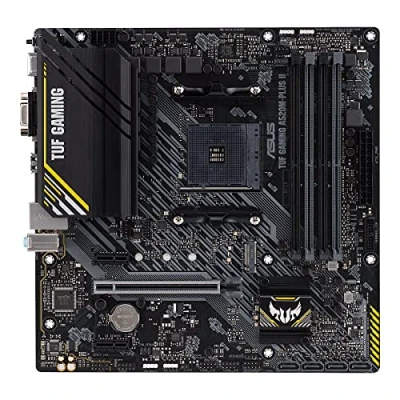 Bild av ASUS TUF Gaming A520M PLUS II Micro ATX Moderkort (AMD A520 Ryzen AM4 med M.2 stöd, USB 3.2 Gen 1, SATA 6 Gbps och 2.Gen adresserbara aura kontakter)